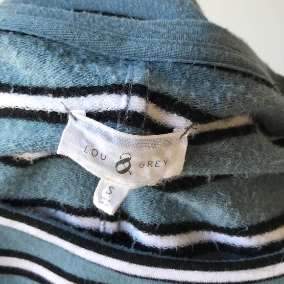 Loft Lou & Grey Blue Striped Signature Soft Boatneck Dress - Picture 9 of 10